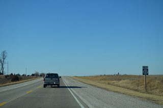 Westbound IA 22 at High Prairie Road south.