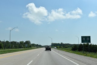 U.S. 63 joins Iowa 163 to bypass north of Ottumwa and Chillicothe en route to Oskaloosa.