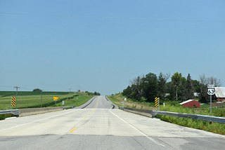 U.S. 63 crosses Walnut Creek north of CR F17 (Newberg Road / 340th Avenue).