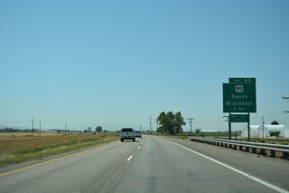 Business Loop I-15 returns to I-15 from Blackfoot overlapped with U.S. 91 south from the city center.