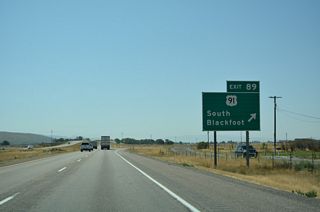 Parallel U.S. 91 shifts to the west of Interstate 15 at Exit 89 south en route to Fort Hall.