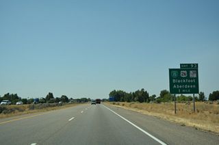 U.S. 26 parts ways with Interstate 15 at Exit 93, where Business Loop I-15 branches southeast into the city of Blackfoot.