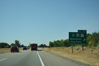 U.S. 26 travels northwest from Blackfoot to Arco. ID 93 loops 51.21 miles west from U.S. 26 nearby to Aberdeen and Business Loop I-86 in American Falls.