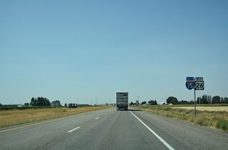 U.S. 26 combines with Interstate 15 south from Idaho Falls to Blackfoot.