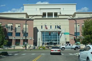 2nd Street north ties into U.S. 20/26 (Front Street) westbound across from the Ada County Courthouse.