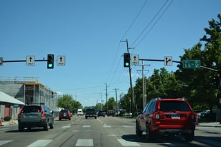The succeeding traffic light on U.S. 20/26 (Myrtle Street) east of Capitol Boulevard is at 6th Street.