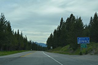 U.S. 20 west enters the Gem State across Targhee Pass and the Continental Divide in the Henrys Lake Mountains.