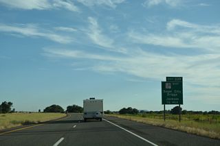 Idaho Highway 33 combines with U.S. 20 west from the city of Teton at a diamond interchange (Exit 339) in Sugar City.