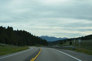 U.S. 20 west at the Henrys Lake Mountains in Fremont County, Idaho