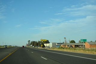 SH 24 westbound heads northeast to Rupert, Acequia and Minidoka before traveling west to Shoshone.