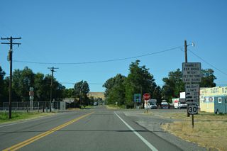 The old Hammett Railroad Bridge along Old U.S. 30 crossing the Union Pacific Railroad east of Hammett was eventually replaced.