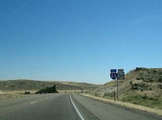 I-84/U.S. 30 eastbound by Langley Gulch in Payette County, Oregon