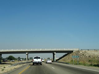 I-84/U.S. 30 east at Ten Mile Road prior to the construction of the SPUI at Exit 42.
