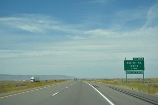 Sublett Road leads 8.3 miles west from I-84 at Exit 245 to Idaho Highway 81 in the city of Malta.