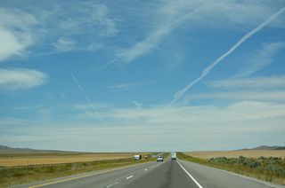 I-84 ascends from 4,750 feet above sea level at the Juniper Rest Area to 5,200 feet in elevation at Exit 263.