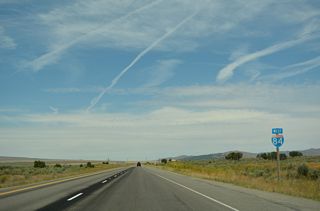 I-84 advances northwest to Juniper Valley from west of Cow Canyon.
