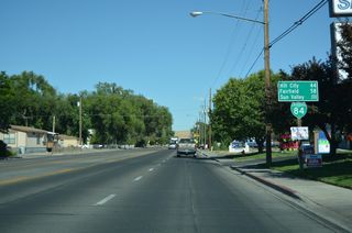 Business Loop I-84 east along American Legion Boulevard in Mountain Home, Idaho