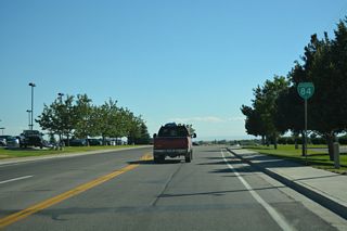 Business Loop I-84 reassurance marker posted south of 8th North.
