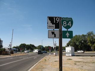 Business Loop I-84/Blaine Street west at Idaho State Highway 19 in Caldwell