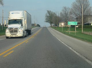 East of LaGrange, Angola is now 22 miles away. Columbia, Ohio, at the state line is 35 miles away.