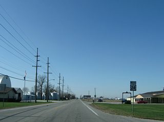 U.S. 24 leaves U.S. 231 through the west side of Remington beyond this reassurance marker.