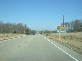 North of the intersection with Farm Hill and Fox Hill Roads, SR 101 approaches the intersection with Fairfield Causeway Road. The east-west road heads across Brookville Lake and connects with the town of New Fairfield before connecting with SR 1 in Blooming Grove. The Fairfield Causeway, Fairfield Marina and Egypt Hollow Ramp are all west along Fairfield Causeway Road.