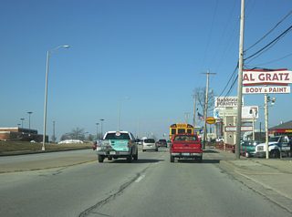 Coldwater Road is a four lane arterial that serves the eastern boundary of the Glenbrook Square Mall, the largest shopping center in Northeast Indiana. Coldwater Road carried U.S. 27 north to Interstate 69 when the interstate was finished and later on carried SR 327. The section from Clinton Street north to the town of Garrett was truncated later on.