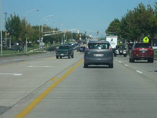 North of SR 930 (Coliseum Boulevard), Coldwater Road becomes a busy four lane arterial connecting SR 930 (Coliseum Boulevard) with Interstate 69. Shopping centers primarily line the road as it provides the main connector between the interstate and Downtown Fort Wayne via Clinton Street.