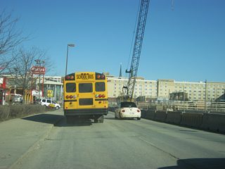 East of Fairfield Avenue, Jefferson Boulevard passes by construction at the new Harrison Square development. Parkview Field, the home of the minor-league Fort Wayne Tin Caps, is just south of Harrison Square.