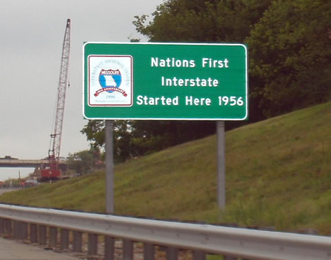 First Interstate Highway sign