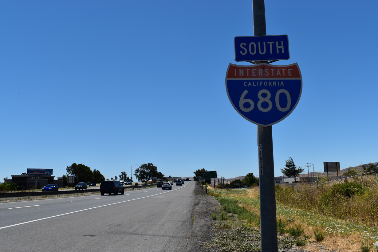 I-680 southbound between I-80 and Cordelia Road in Fairfield, CA