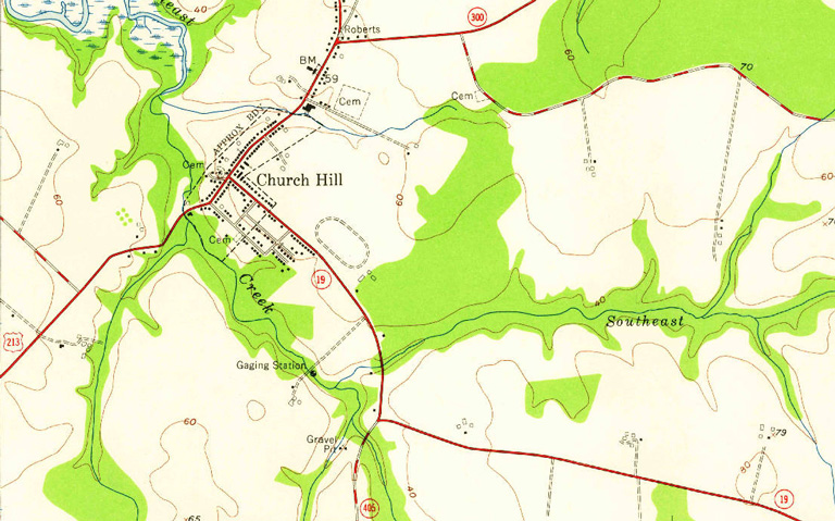 Church Hill, Maryland - 1959 Quad