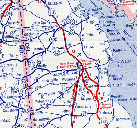 SR 9 wholly within Kent County in 1956
