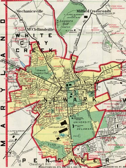 Newark, DE - 1971 Map