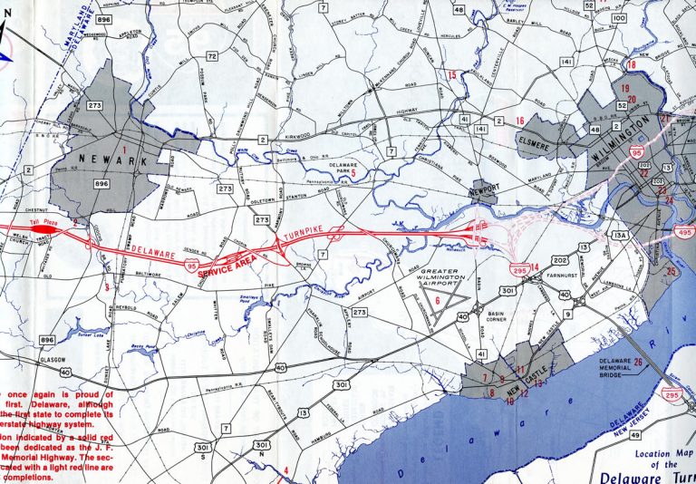 Delaware Turnpike Map