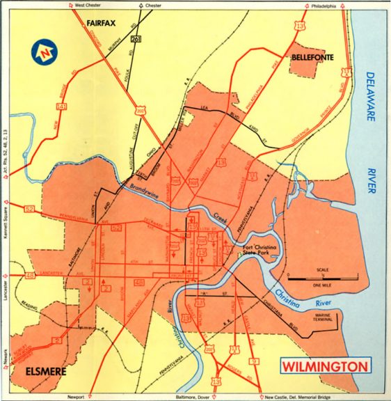 Wilmington, DE - 1964 Map