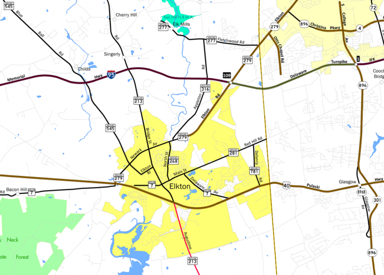 Elkton, Maryland Map
