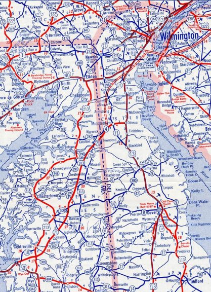 SR 71 looping west from U.S. 13 through Middletown as MD 71 debuted