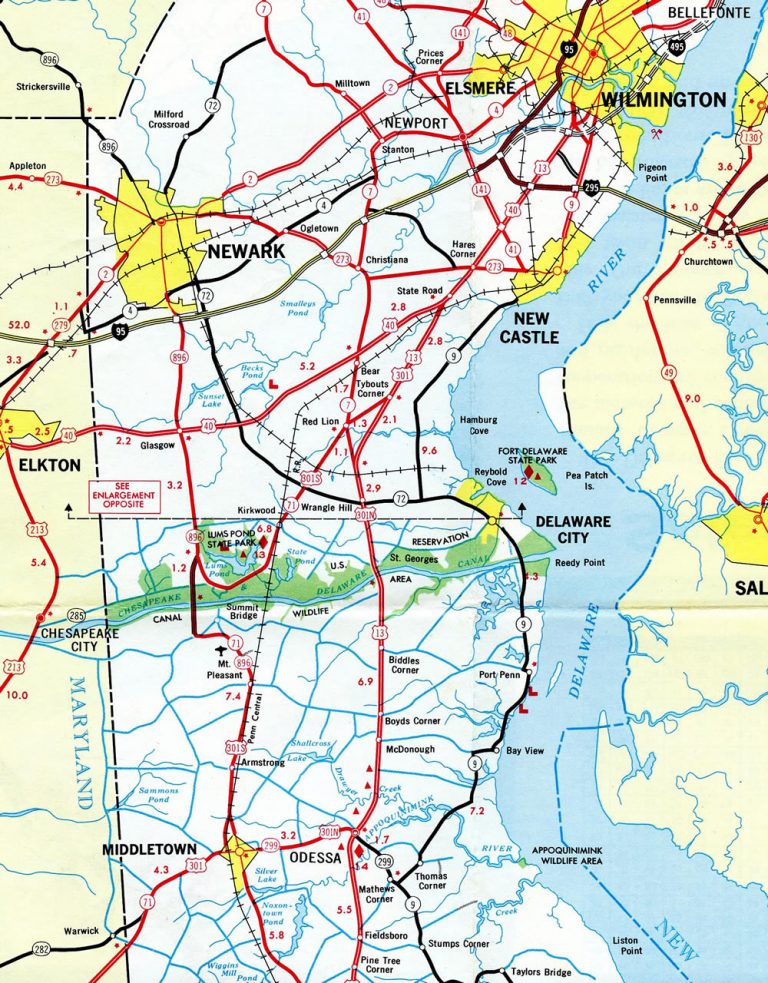 The route of U.S. 301 in 1969