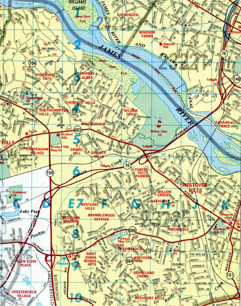 SR 76 Powhite Pkwy - 1987 Map