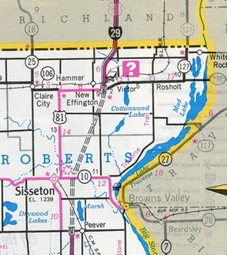 1982 South Dakota map