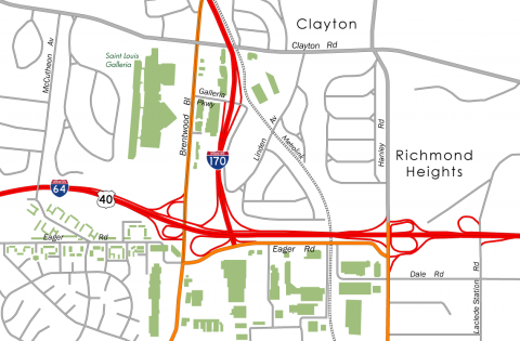 I-64 / 170 original interchange