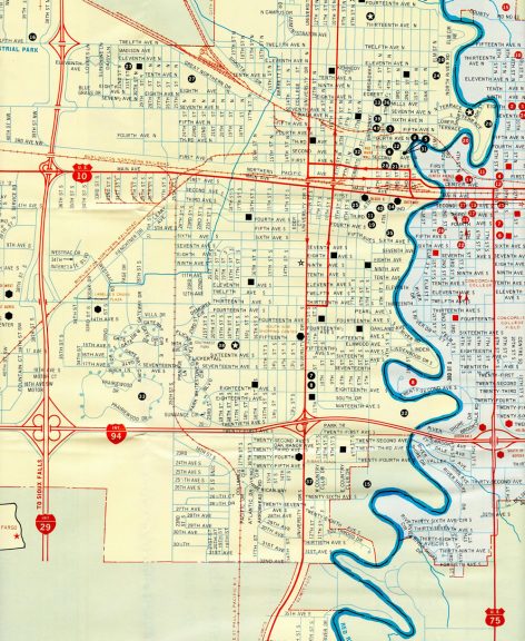 1978 Chamber of Commerce Map for Fargo-Moorhead