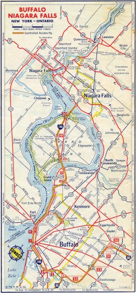 Buffalo / Niagara Falls - 1961 map