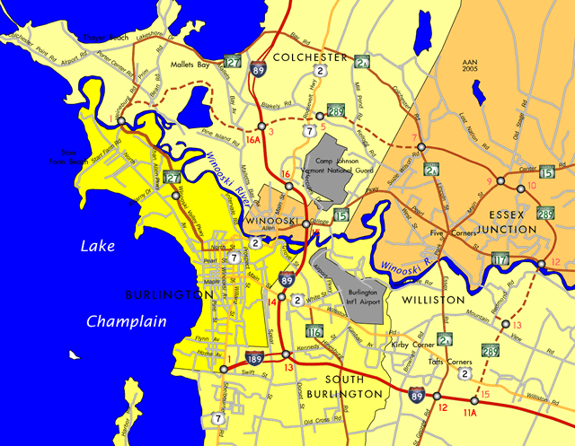 Burlington, VT map