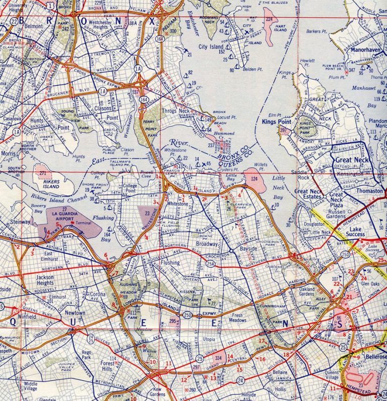 Clearview Expressway - New York - 1958 map