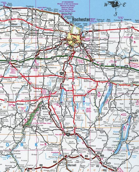 I-390 - Upstate New York - 1981 map
