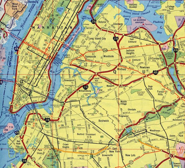 I-478 - Manhattan, NY - 1973 map