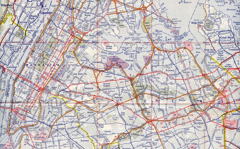 Long Island Expressway - New York - 1958 map