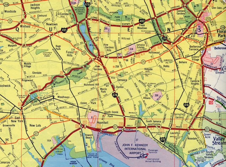 Nassau Expwy - Queens, NY - 1973 map
